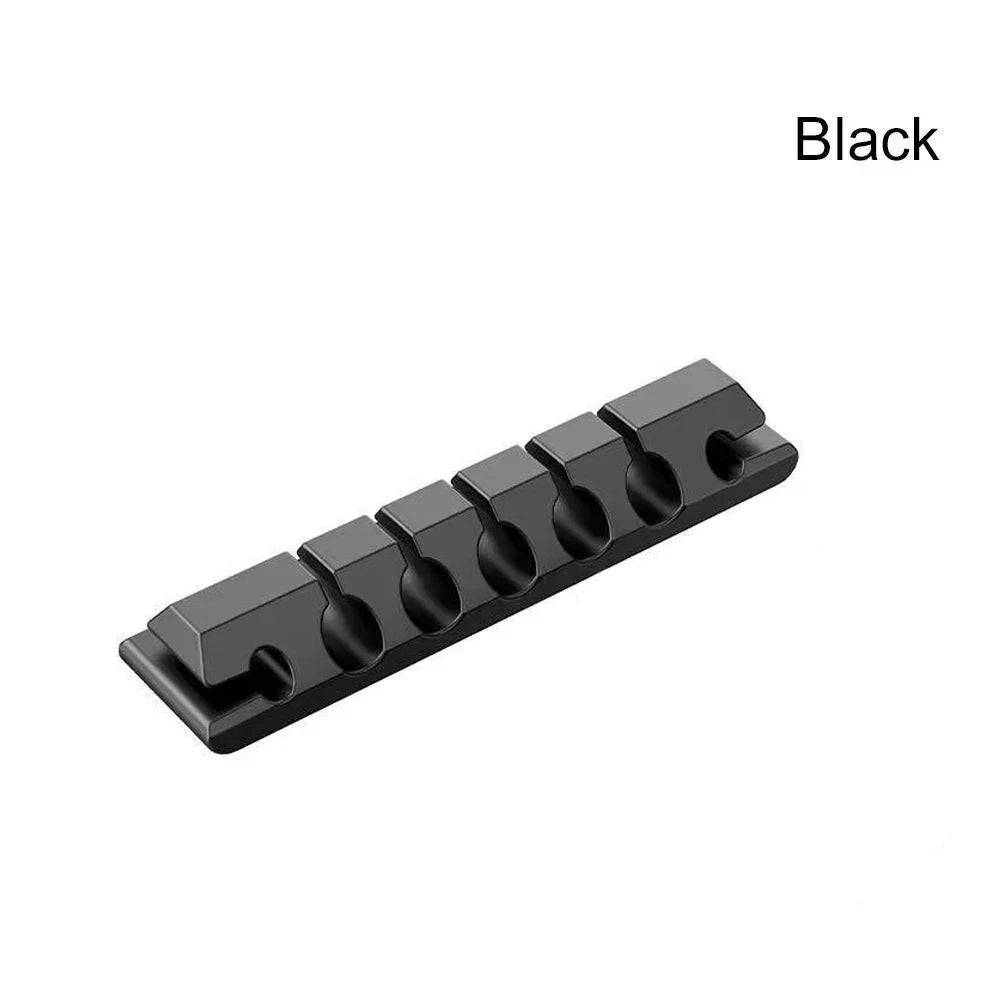 Silicone Cable Holder Organizer - Flexible Cord Management Clips for USB Wires, Earphones, Mouse & Keyboard Cables
