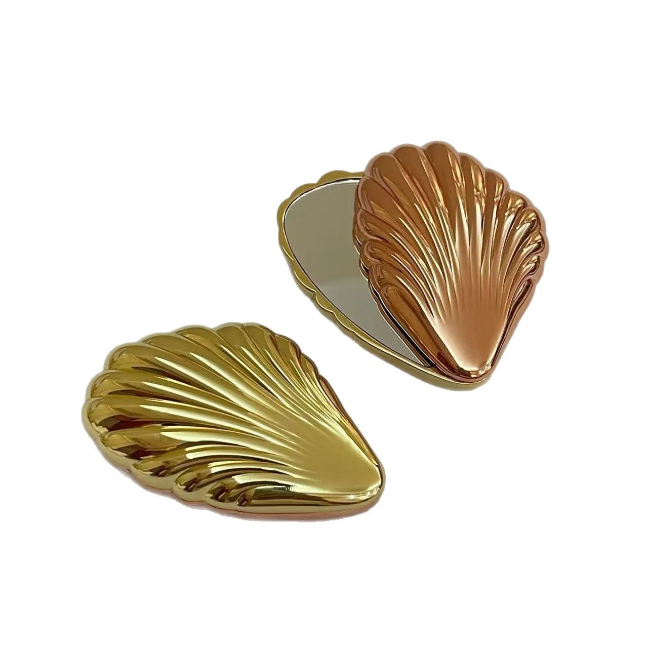 Elegant Heart-Shaped Makeup Mirror - Portable Mini Pocket Mirror for Purse & Travel
