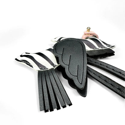Winged Pony Keychain - Premium PU Leather Bag Charm with Detachable Strap