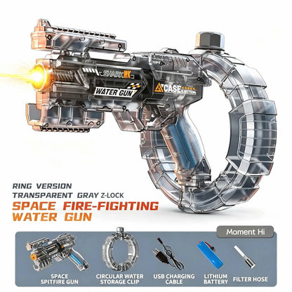 Electric Water Gun Toy - Automatic Sensor Light Recoil Simulation Outdoor Beach Toy for Kids