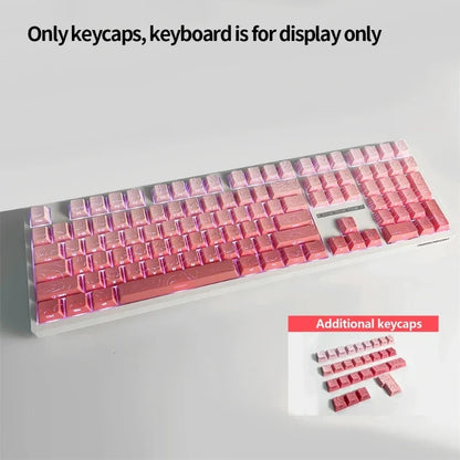 Topographic Keycaps 4.0 Version - 98 Key PBT Cherry Profile Shine Through Side Print Backlit Mechanical Keyboard Caps