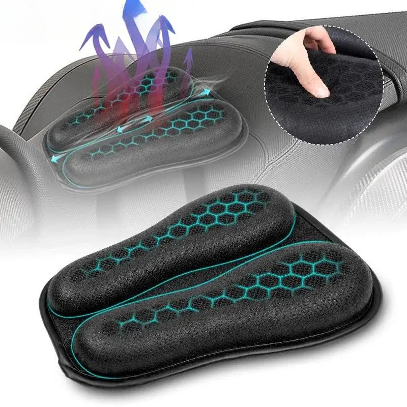 3D Honeycomb Gel Motorcycle Seat Cushion — Universal Breathable, Anti-Slip, Shock-Absorbing Pad for Harley, Honda, Yamaha