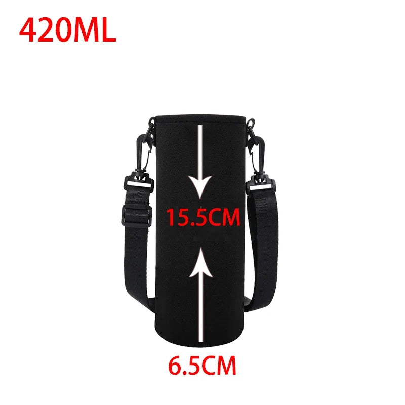 Portable Insulated Water Bottle Holder Bag - Neoprene Thermos Cup Pouch with Adjustable Strap 750ML/1000ML/1500ML