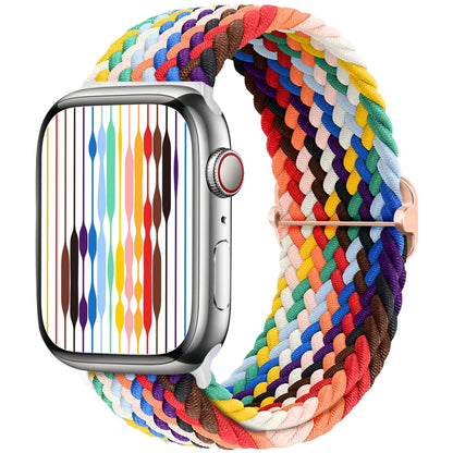 Braided Solo Loop Apple Watch Band – Adjustable Nylon Strap for iWatch Series SE, 4–8 & Ultra (40mm–49mm) Bracelet Wristband