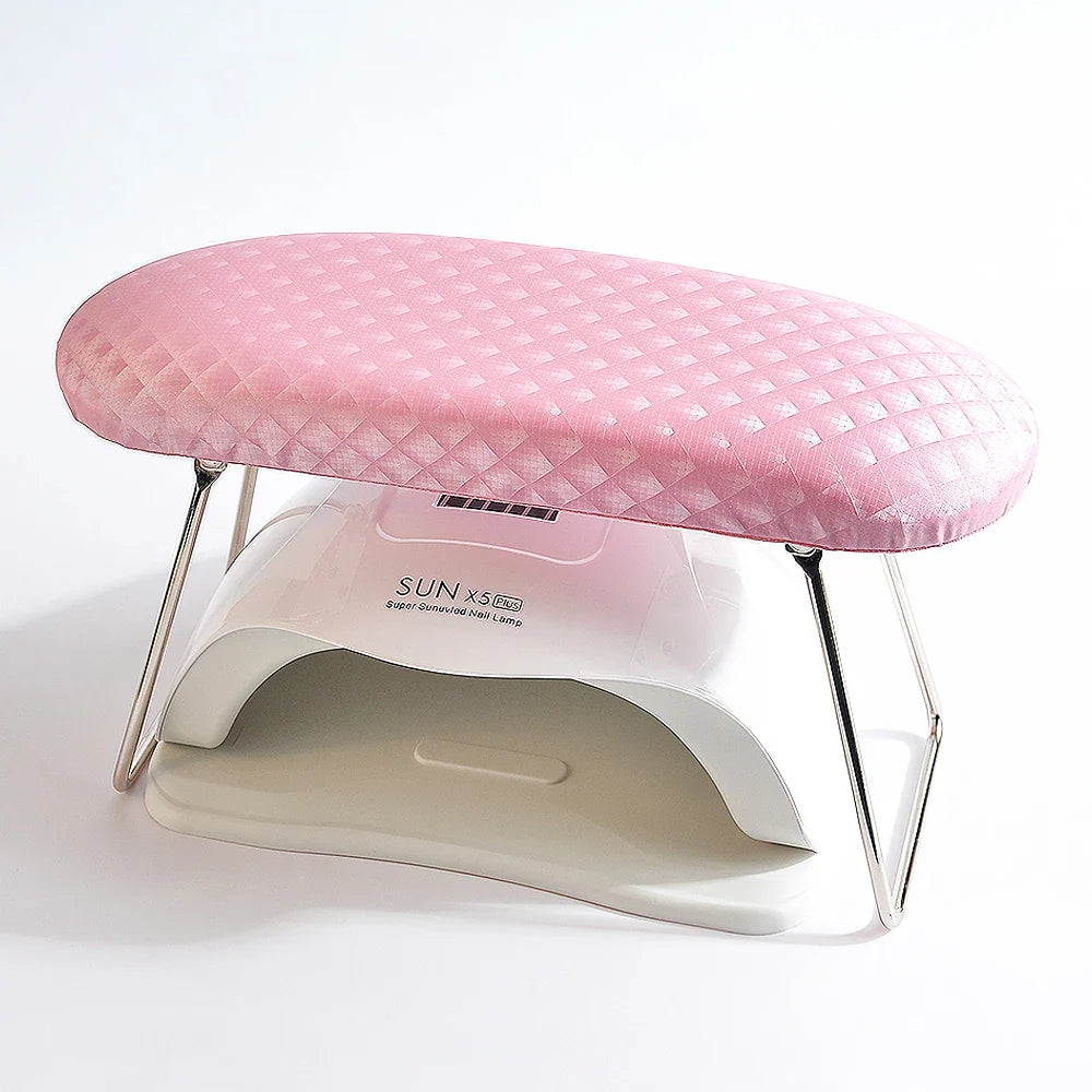 Waterproof Plaid Leather Nail Arm Rest Pillow – Soft Manicure Wrist Support Cushion