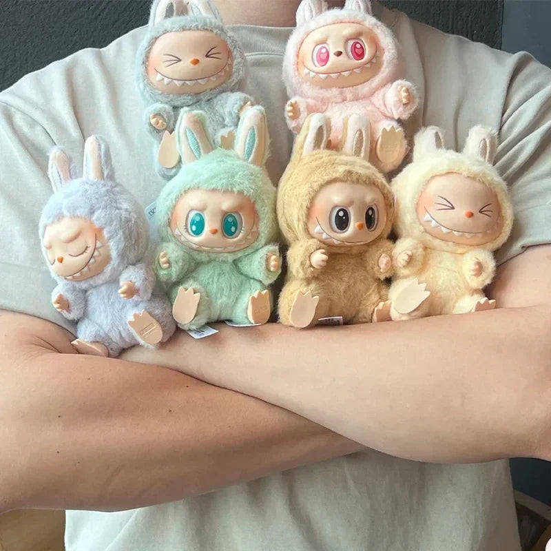 1:1 High-Quality Macaron 2nd The Monsters Labubu Sitting Party Vinyl Plush Blind Box Doll Gift