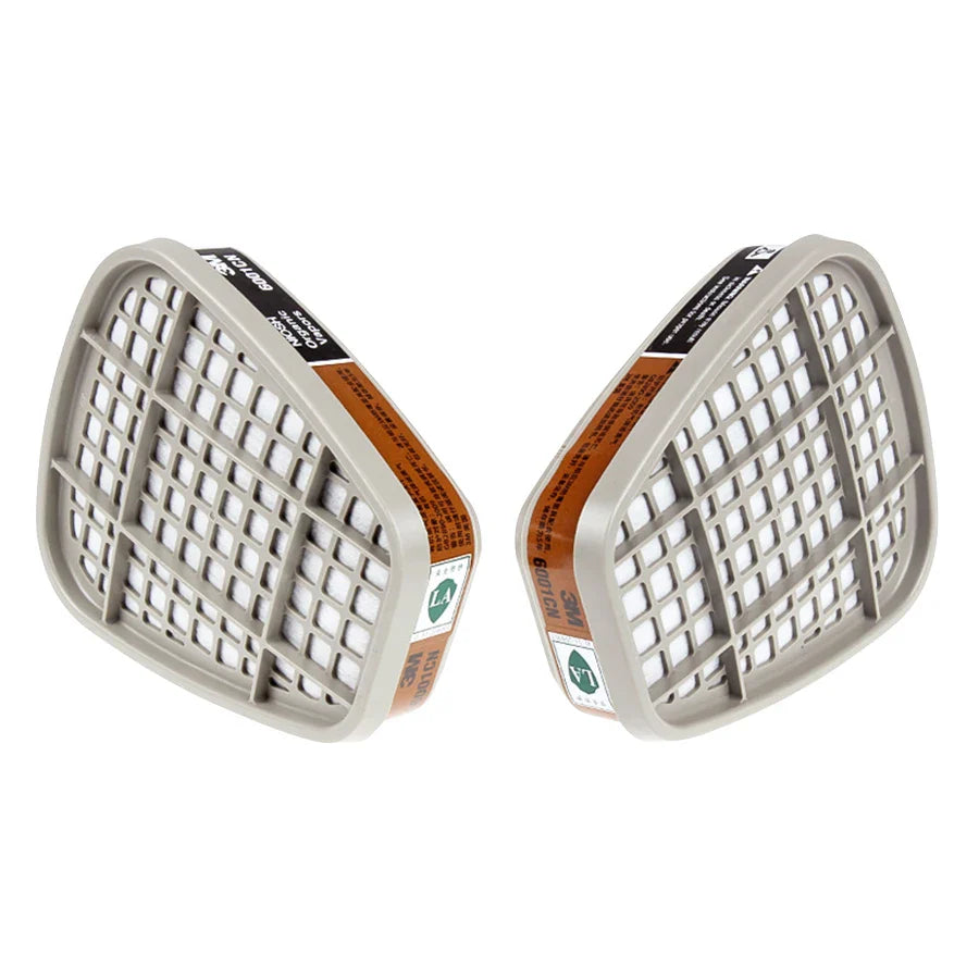 3M 6001 Gas Mask Filters – Dust & Organic Gas Cartridge for 6200, 7502, 6800 Industrial & Chemical Paint Respirators
