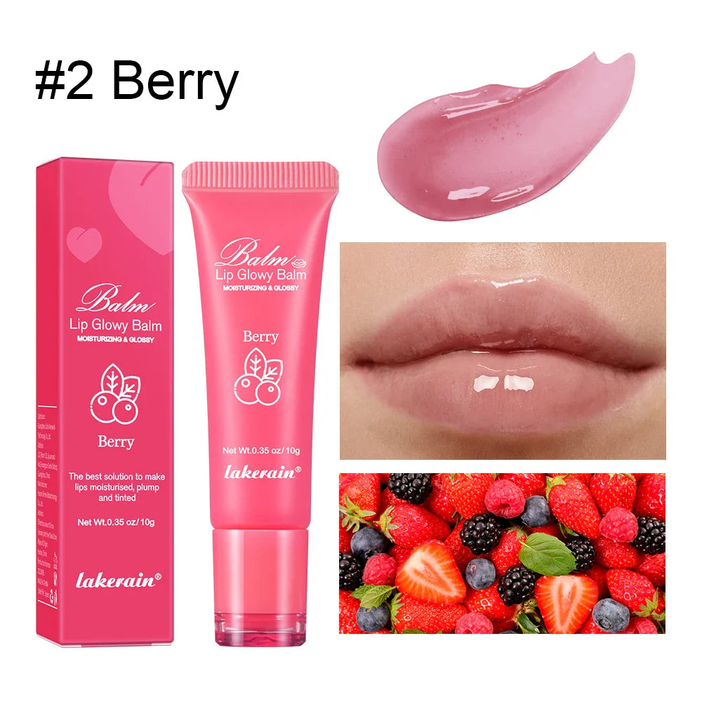 Moisturizing Lip Glow Balm - Hydrating Liquid Lip Gel Mask for Smooth Plump Lips, Dead Skin Removal & Lip Line Care 10g