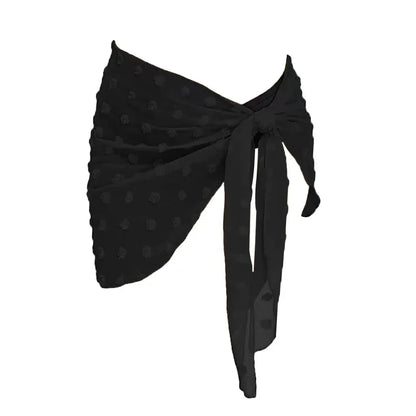 Women's Summer Sheer Sarong Cover-Up - Solid Chiffon Bikini Wrap Beach Skirt
