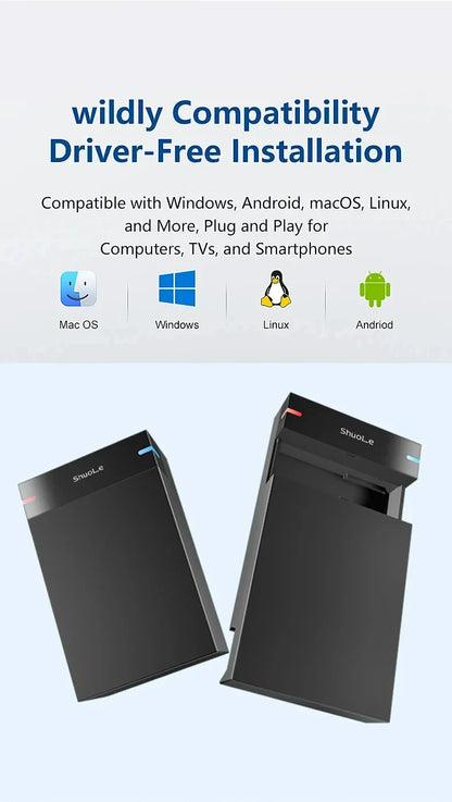 3.5 Inch HDD Case USB 3.0 to SATA External Hard Drive Enclosure | Supports Up to 10TB
