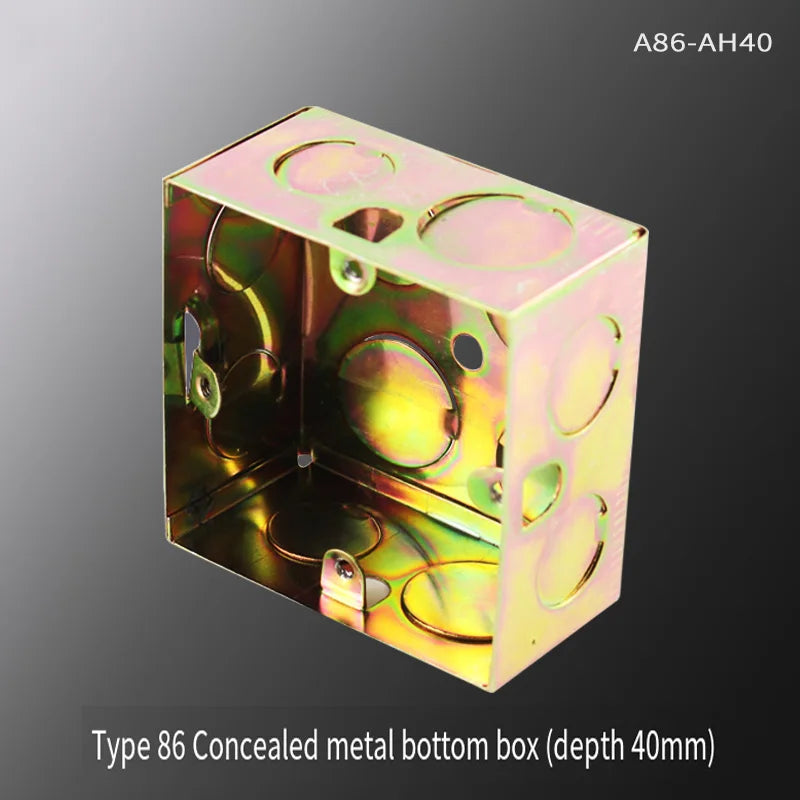 86 Panel Power Box Module - D Type 1/2/3/4 Hole Brushed Matte Blank Plate for XLR HDMI USB BNC VGA RJ45 Connections