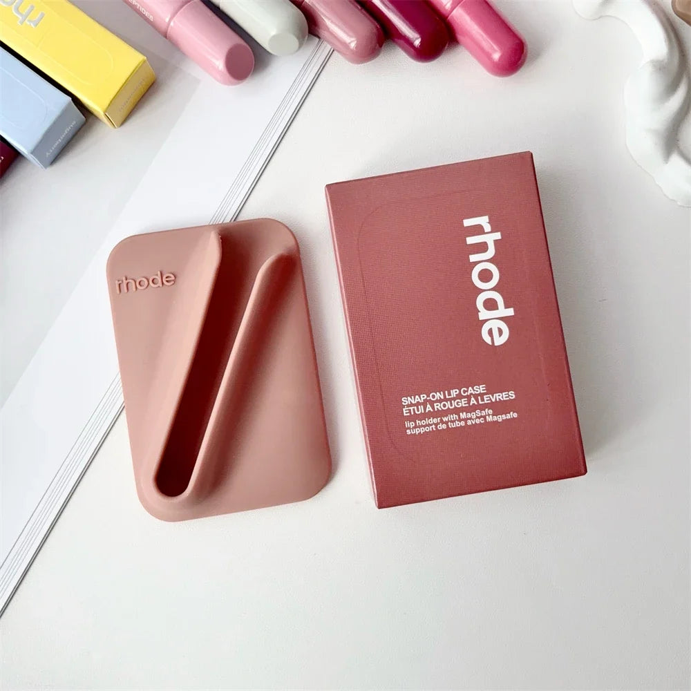 Rhode Long-Lasting Lip Gloss Holder - Magnetic Snap-On Lipstick Case for MagSafe Phone Clips