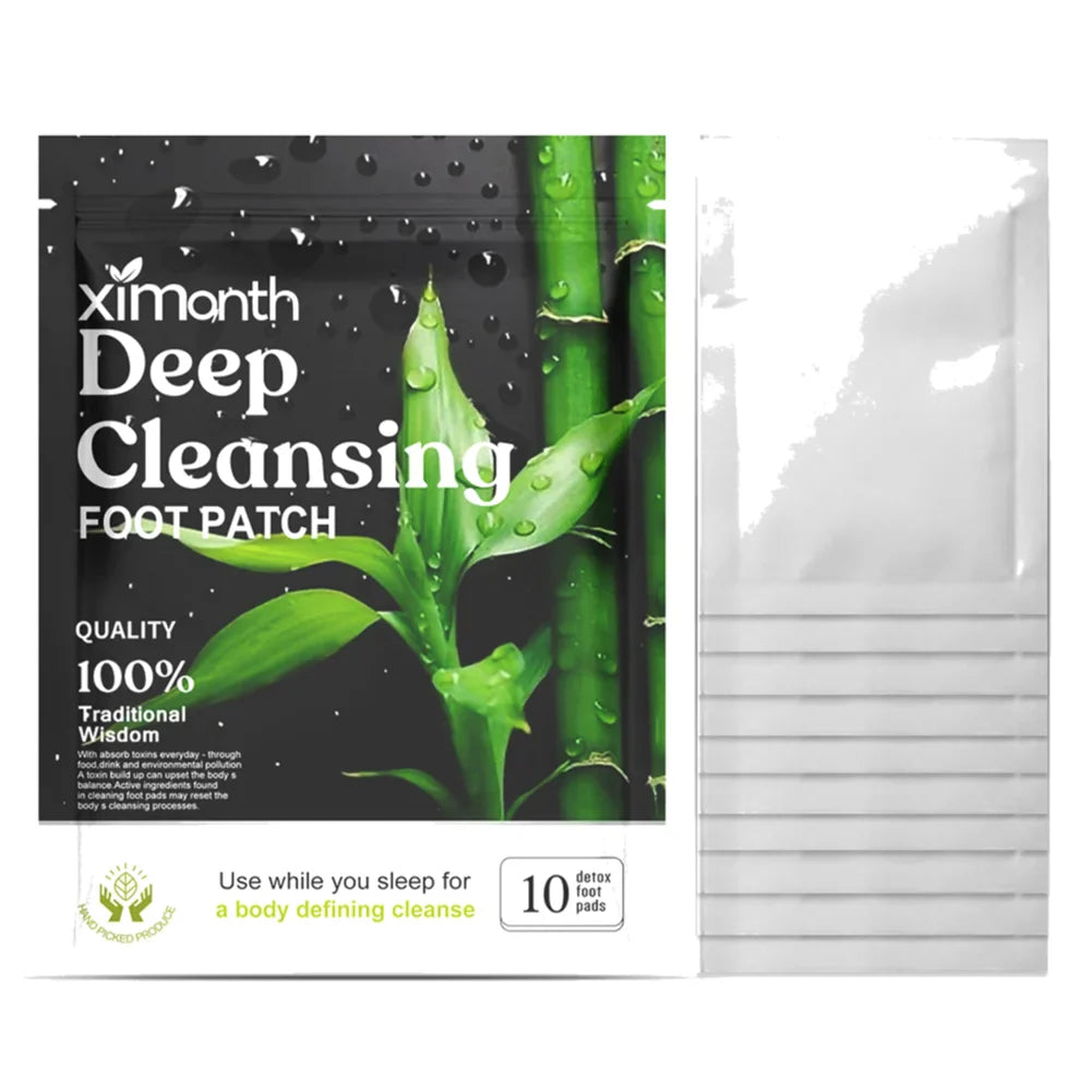10PCS Herbal Detox Foot Patches – Deep Sleep & Stress Relief | Natural Foot Care Stickers for Body Detox & Relaxation