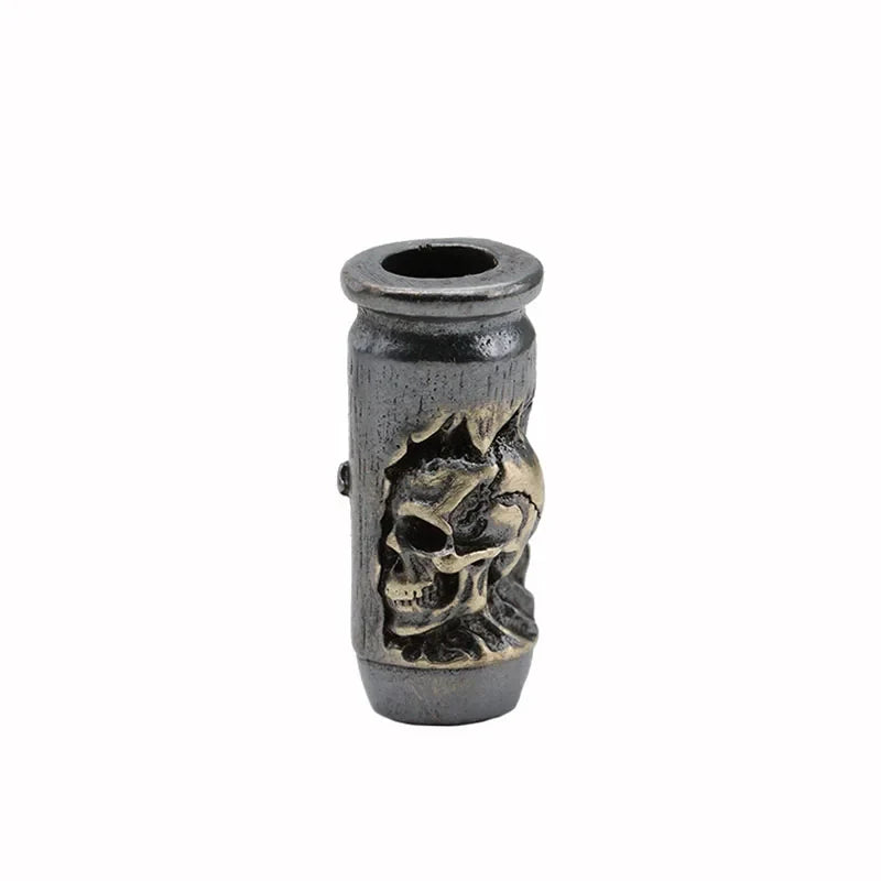 Skull Cross Bullet Brass Beads - EDC DIY Paracord Bracelet, Lanyard Keychain Pendant & Outdoor Accessories Gift