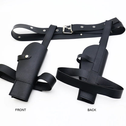 Ancient Tombs Lara Gun Holster Belt – Women’s Western Denim Cosplay Belt for Role-Playing & Costume Guns Holder