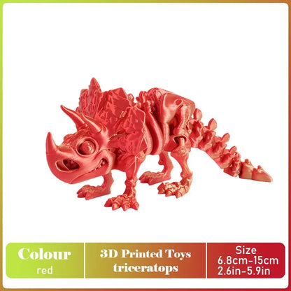 3D Printed Tyrannosaurus Rex Model - Realistic Jointed Movable Dinosaur Figure Toy & Desktop Decoration Gift