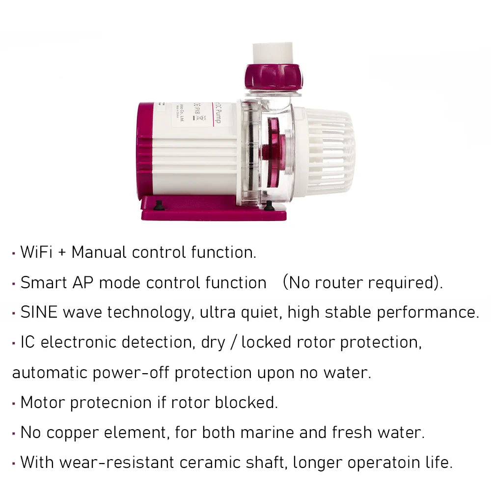 Jebao/Jecod MDP Series Smart DC Aquarium Pump – WiFi App Controlled Circulation Return Pump with LCD
