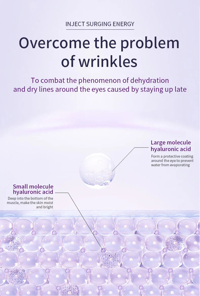 O'CHEAL Anti-Wrinkle Eye Cream Roller – Dark Circle & Puffiness Reducer with Hyaluronic Acid for Anti-Aging Skin Care