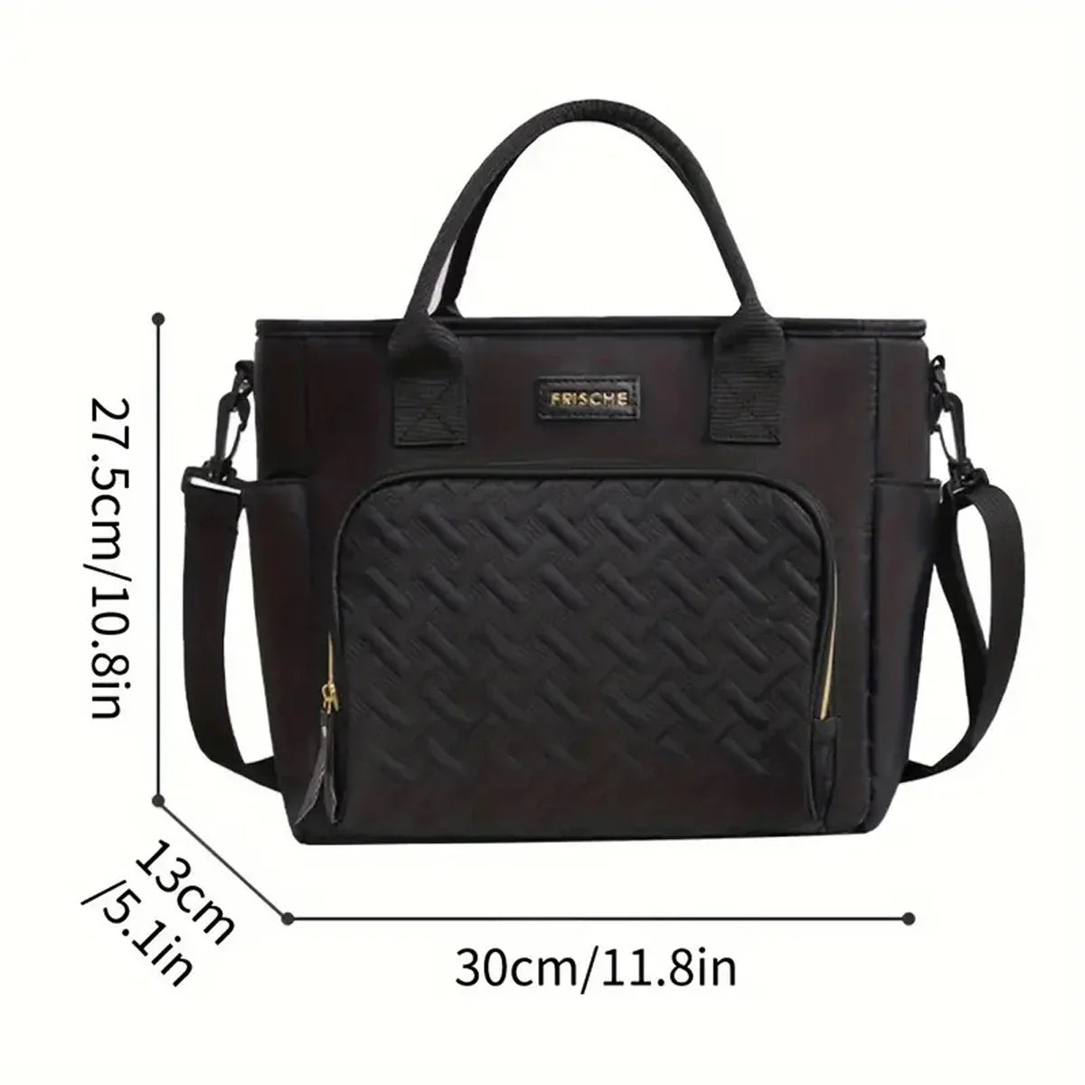 Large Insulated Lunch Bag Cooler – Durable Polyester Lunch Box with Shoulder Strap for Work, School & Picnics