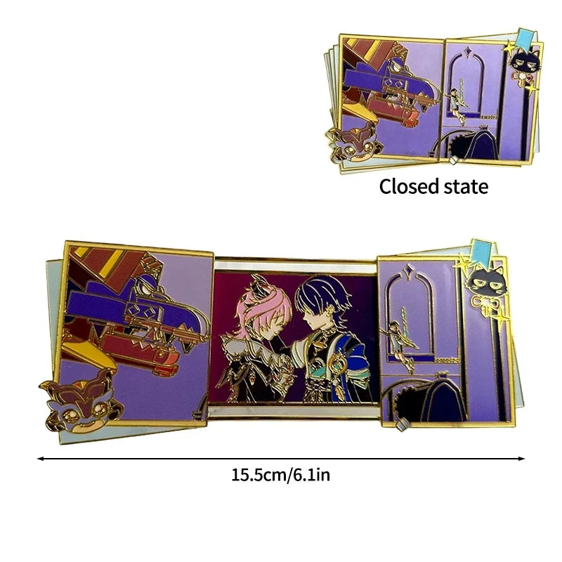 Honkai Star Rail & Genshin Impact Character Pins - Kawaii Metal Cosplay Brooch Badges for Fans