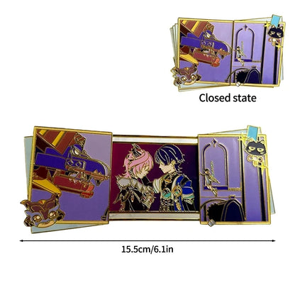 Honkai Star Rail & Genshin Impact Metal Brooch Pins - Cyrene Phainon Flins Columbina Kawaii Cosplay Badges Fan Gift