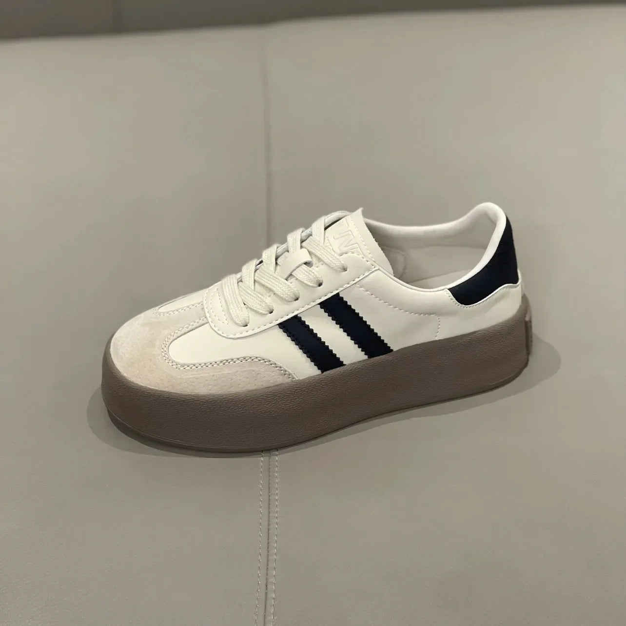2024 Women's Sports Shoes - Thick Sole Casual Board Shoes with Soft Cowhide & Training Increase