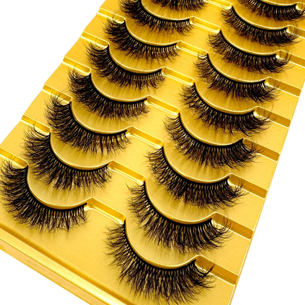 38 Styles 10 Pairs 3D Mink False Eyelashes – Natural Short & Long Fake Lashes Makeup Extension Kit