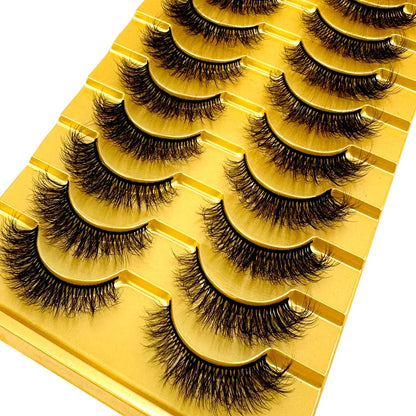 38 Styles 10 Pairs 3D Mink False Eyelashes – Natural Short & Long Fake Lashes Makeup Extension Kit