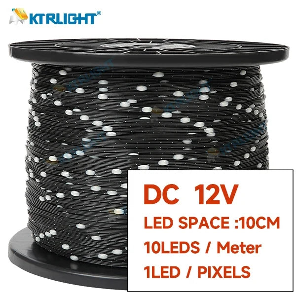 WS2811 RGB Pixel String Lights - DC12V 3-Pin Addressable IP68 Fairy Lights for Room, Ramadan & Outdoor Decor