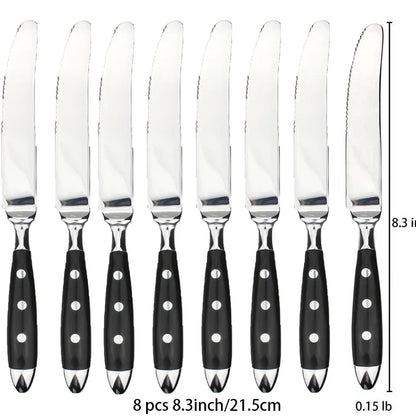 Classic Elegant Stainless Steel Cutlery Set – Fork, Spoon, Knife & Teaspoon Full Dining Steak Dinnerware Collection