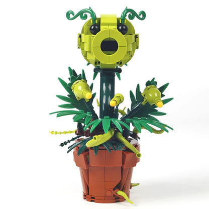 Creative Plants Wars Pea Shooter Building Blocks – Bonsai Plant Model Toy for Kids & Adults