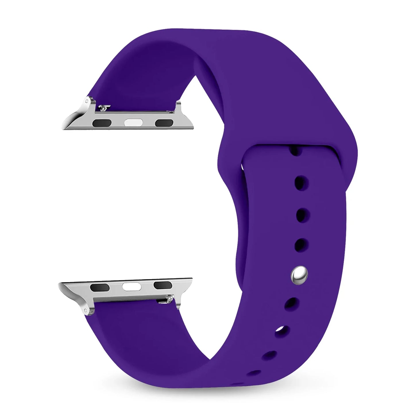 Silicone Apple Watch Band Strap - Sport Replacement Bracelet for iWatch Series Ultra 2, 9, 8, 7, 6, SE 38mm-49mm