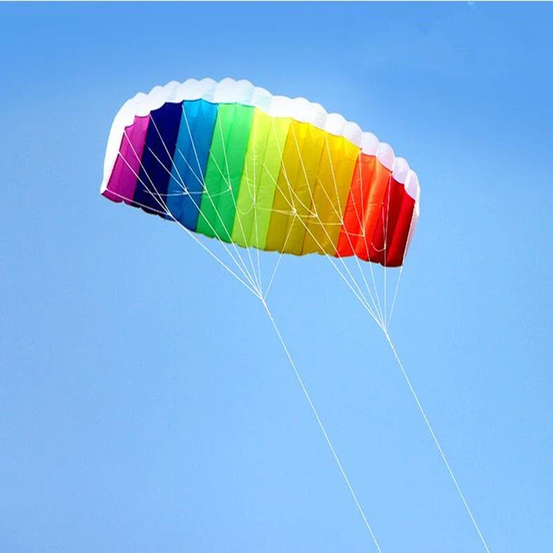 Dual Line Stunt Kite - Nylon Parafoil Power Kite for Beach, Surf, and Beginner Flying Sports