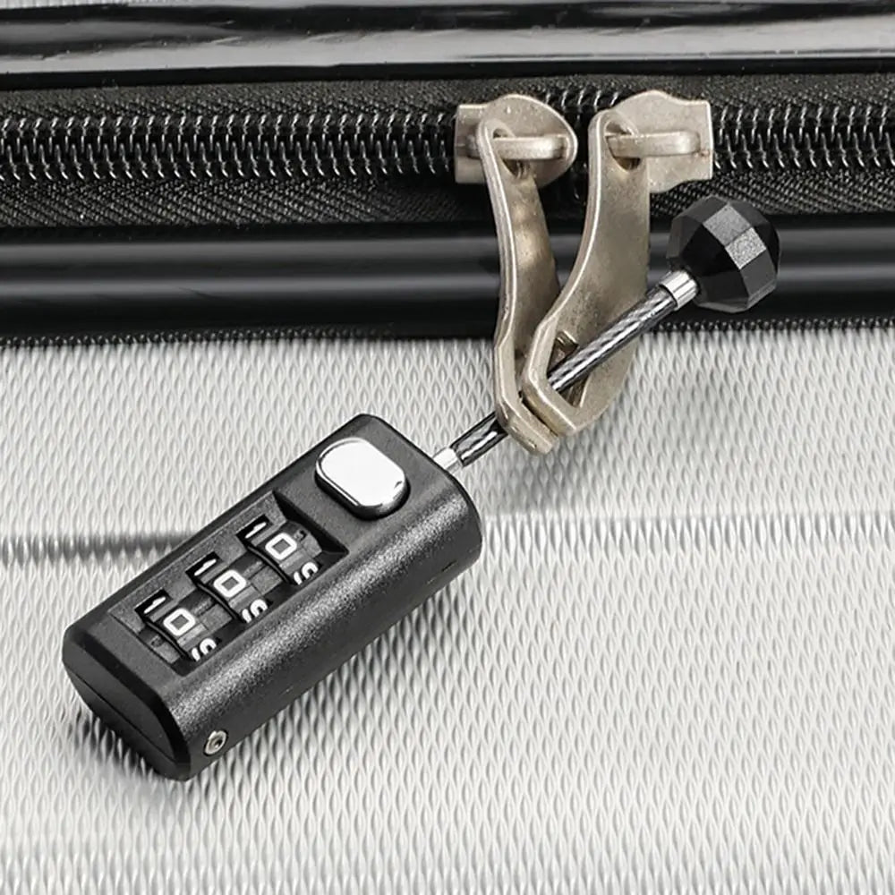 3-Digit Combination Lock – Mini Luggage, Backpack, and Cabinet Padlock with Resettable Code