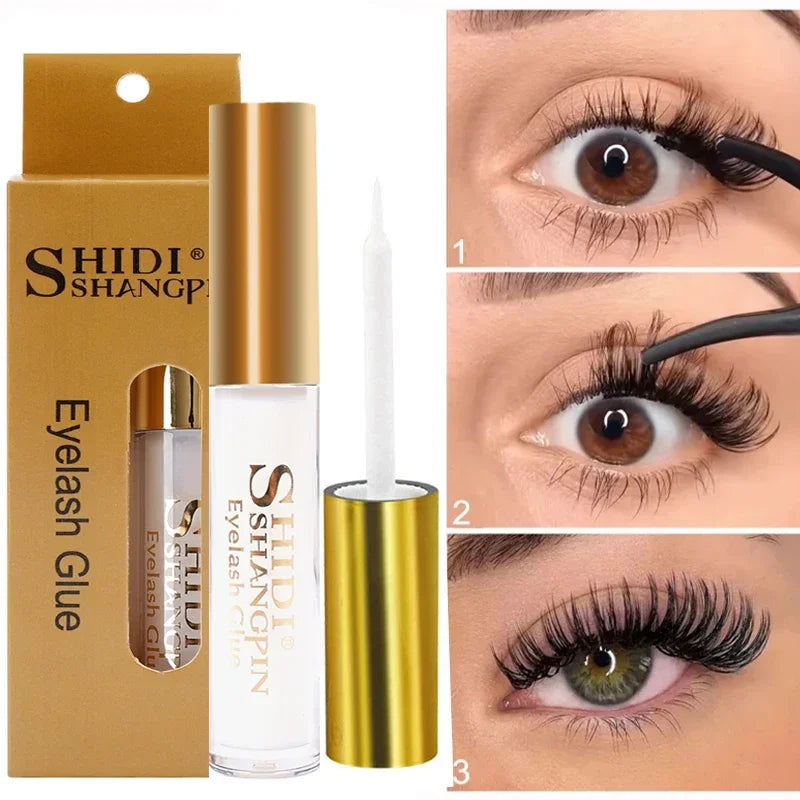 Professional Eyelash Glue – Clear/White or Dark/Black Waterproof Adhesive for False Lashes & Lash Lift