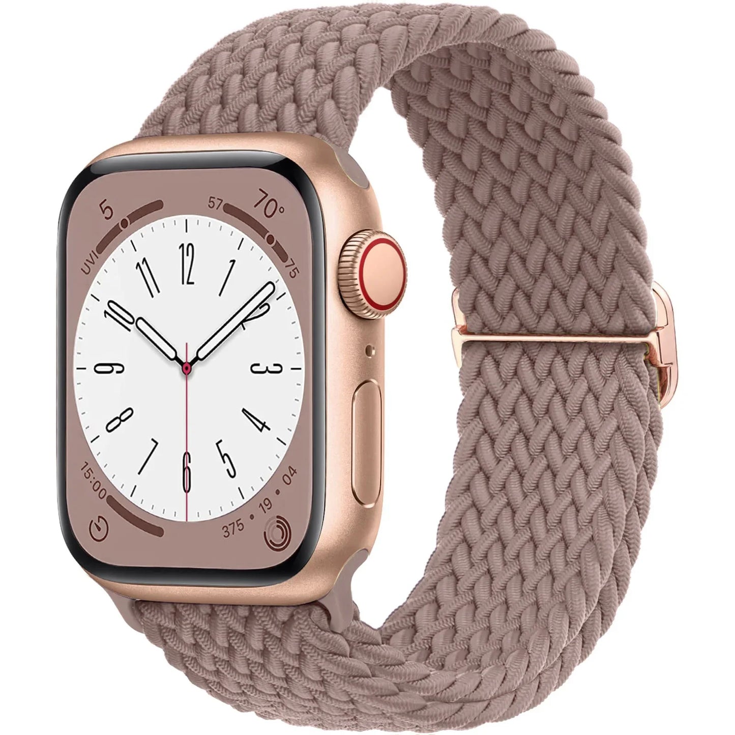 Braided Solo Loop Apple Watch Band – Adjustable Nylon Strap for iWatch Series SE, 4–8 & Ultra (40mm–49mm) Bracelet Wristband