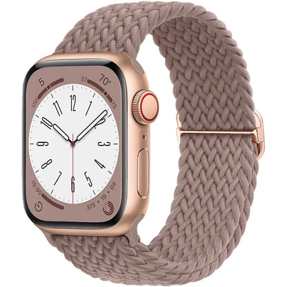 Braided Solo Loop Apple Watch Band – Adjustable Nylon Strap for iWatch Series SE, 4–8 & Ultra (40mm–49mm) Bracelet Wristband