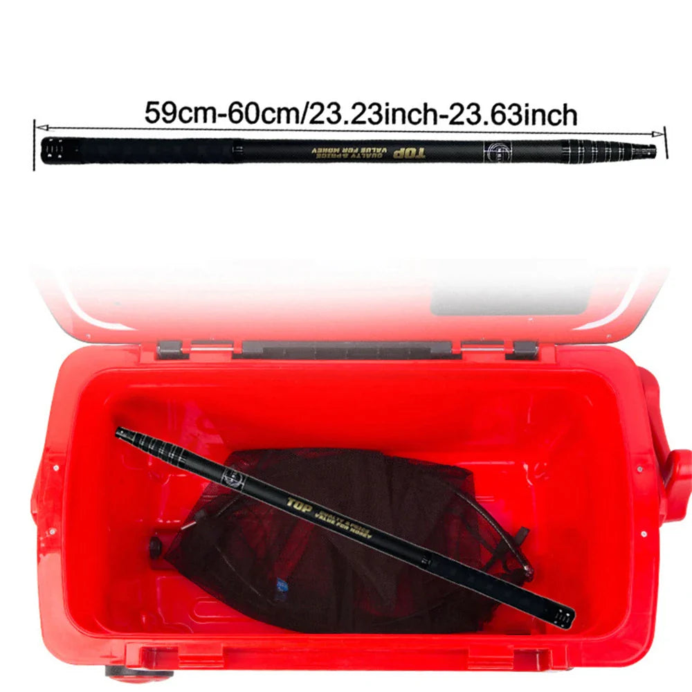 MBLN 328cm Ultralight Portable Landing Net – Carbon Handle & Aluminum Alloy Head, 414g Total Weight