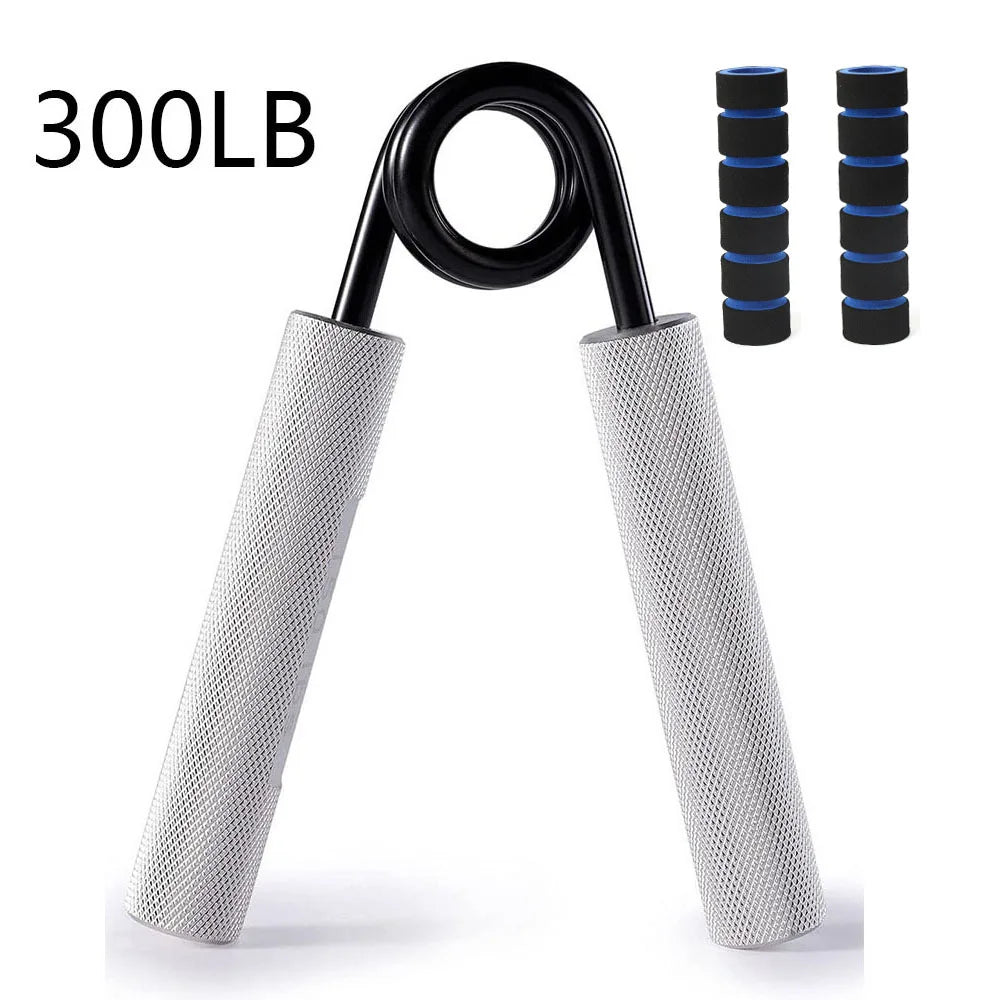 Aluminum Alloy Hand Gripper with Sponge Sleeve — Spring Steel Fitness Trainer for Arm & Finger Strength, Home Gym for Men
