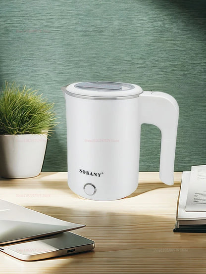 500ML Stainless Steel Portable Electric Kettle — Travel Water Boiler Pot for Hotel, Home, Kitchen, Tea, and Coffee