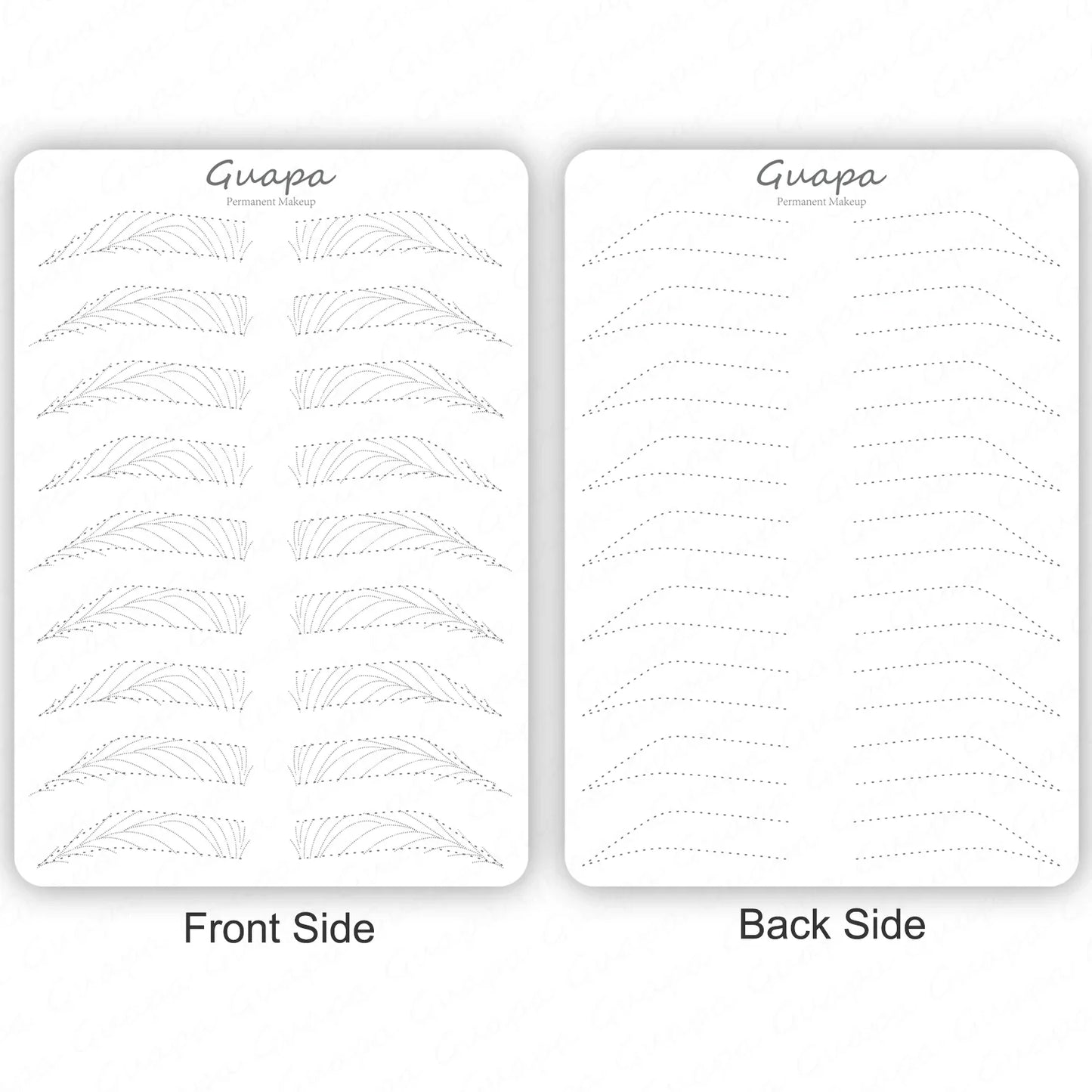 Microblading Practice Skin Sheets — Eyebrow Segment Tip Joint Texture for Semi-Permanent Makeup Training