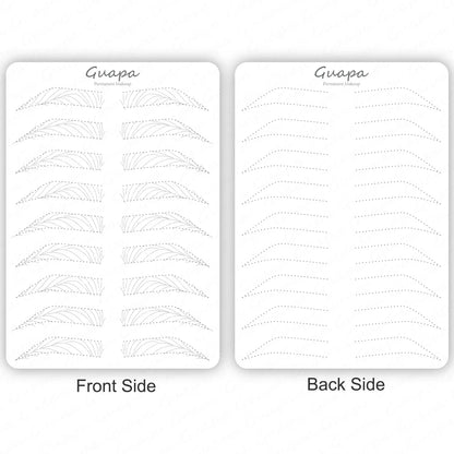 Microblading Practice Skin Sheets — Eyebrow Segment Tip Joint Texture for Semi-Permanent Makeup Training