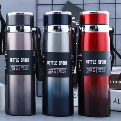 1L Stainless Steel Thermal Water Bottle – Vacuum Insulated Thermos Flask for Hot & Cold Drinks, Coffee & Tea Travel Bottle