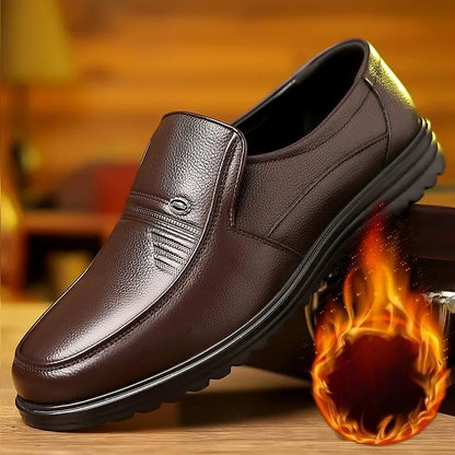 Men’s Handmade Genuine Leather Loafers - Soft Breathable Slip-On Business Casual Driving Shoes