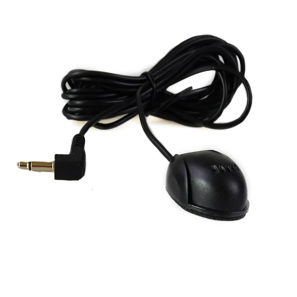 3.5mm Wired Car Microphone Mini – Hands-Free Audio Mic for Stereo, DVD & Radio Player (Paste Mount)