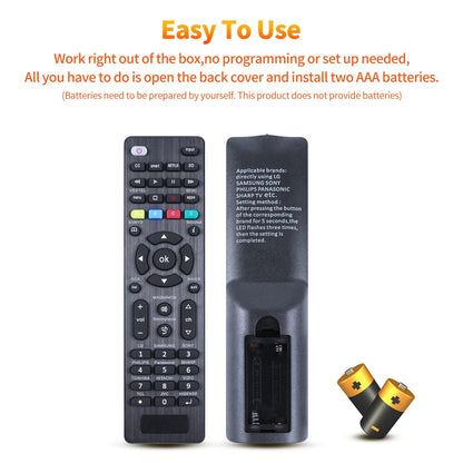 Universal G006 TV Remote Control - Replacement Remote for LG & Multiple TV Brands