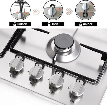 Kitchen Stove Knob Safety Lock - Childproof Gas Oven Knob Cover Protector