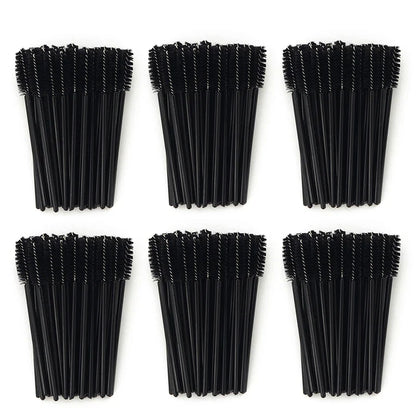 ANNAFRIS 50PCS Disposable Eyelash Brushes - Soft Crystal Lash Extension & Eyebrow Makeup Mascara Wands