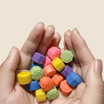 6pcs Classic Gonggi Stone Game Set - Nostalgic Desktop Party Toy for Kids, Students & Family Play