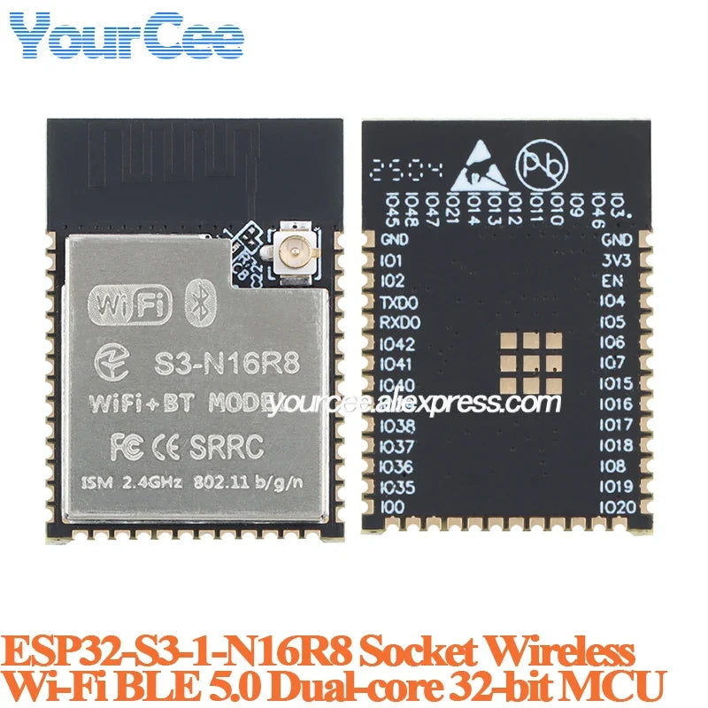 ESP32-S3 Dual Type-C Development Board - N16R8 N8R2 Core Module with Antenna Base for IoT Projects